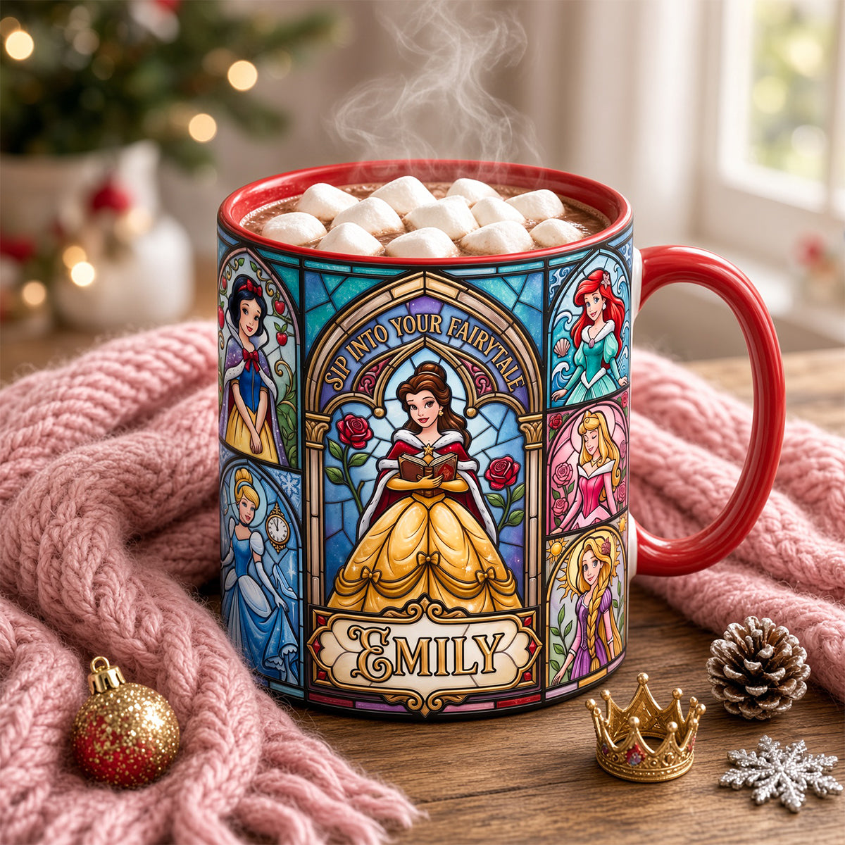Lovely Fairy Tale Princesses Accent Mug - Personalized Christmas Gifts 07hadh231026-Homacus