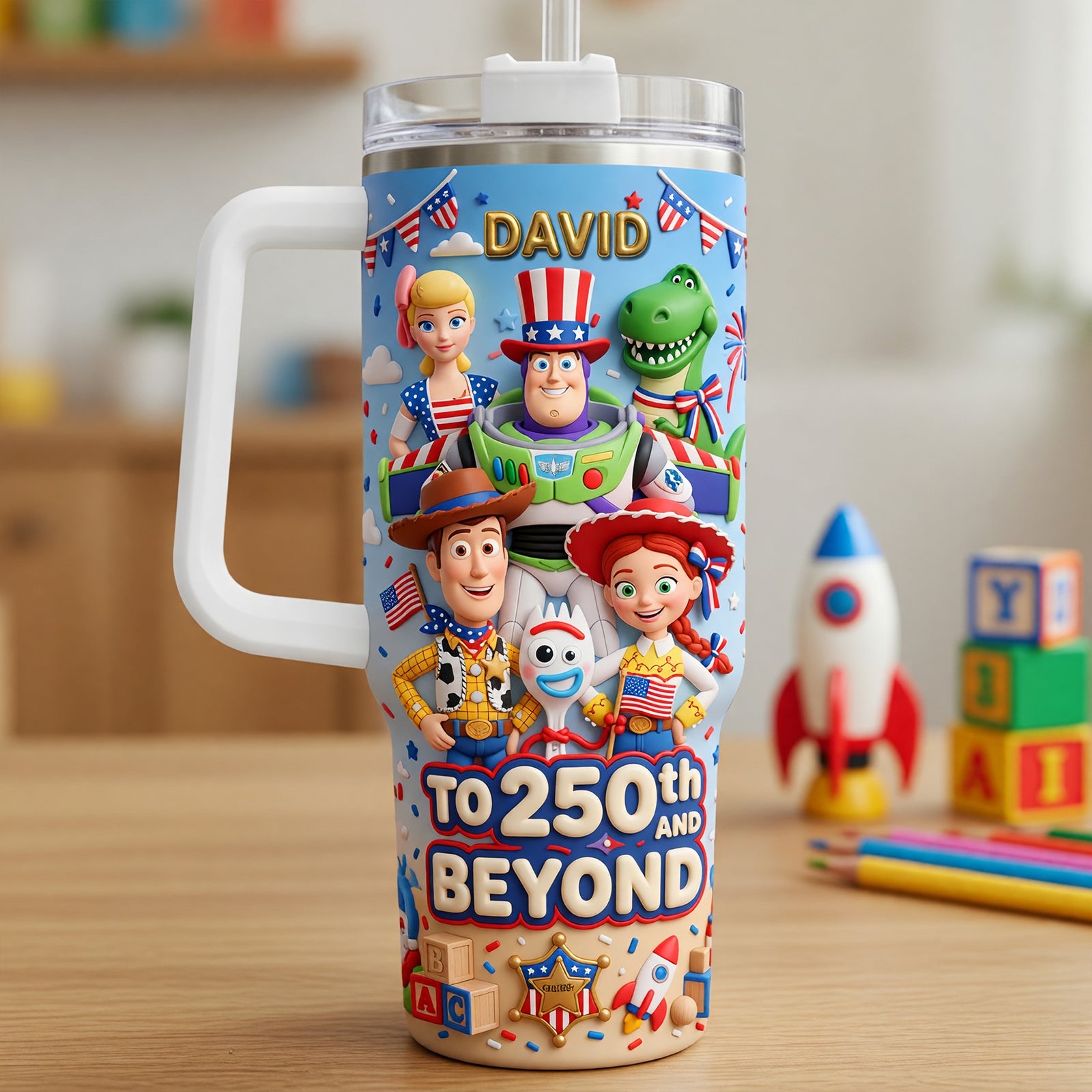 USA 250th Anniversary Tumbler With Handle - Personalized Gifts For Patriots 04tyqn190626-Homacus