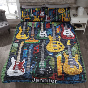 Personalized Gifts For Guitar Lovers Quilt Bed Set 09QNQN301224-Homacus