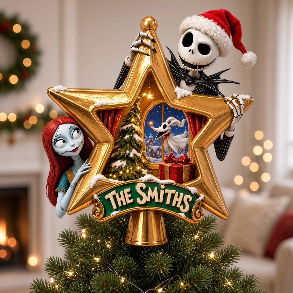 Mischief Couple Tree Topper - Personalized Christmas Gifts For Couples 08hadh211026-Homacus