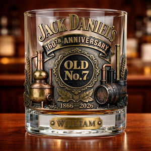 160th Anniversary Round Glass - Personalized Gifts For Drink Lovers 03KILU100326-Homacus