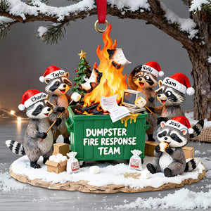 Dumpster Fire Response Team Ornament Personalized Gifts For Coworker 02QHDT111125-Homacus