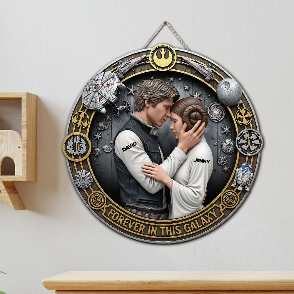 Galactic Love Personalized Gifts For Couple Wood Sign Forever In This Galaxy 01ohtn170725-Homacus