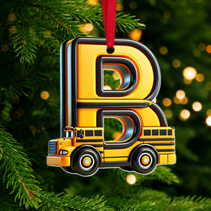 Custom Alphabet Letter Gifts For Bus Lover Christmas Ornament 011xqtn241024-Homacus