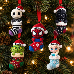 Knitting Characters Christmas Ornament - Personalized Gifts For Christmas 03tylu121026-Homacus
