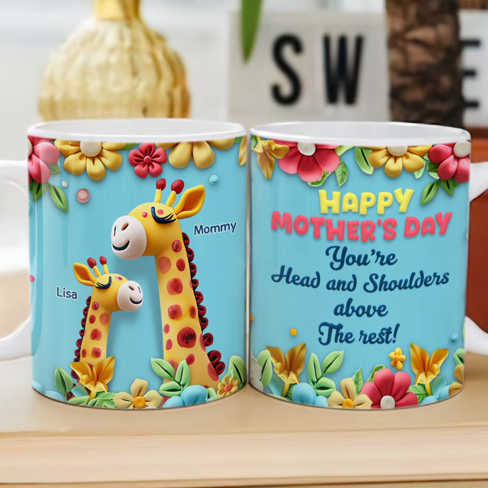 Best Giraffe Mom Above The Rest Mug - Personalized Gifts For Mom 01QHPU080425-Homacus