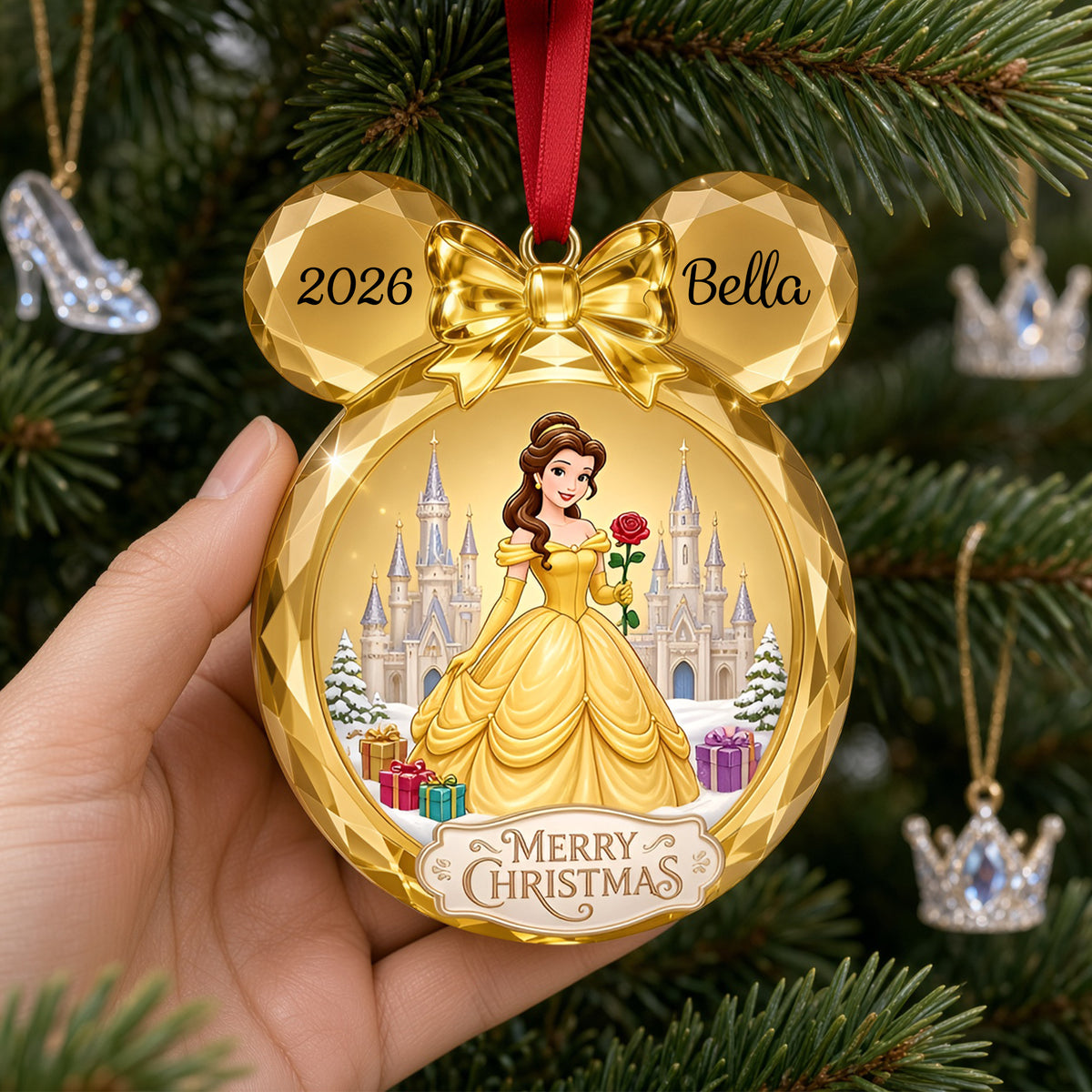 Lovely Fairy Tale Princesses Christmas Ornament - Personalized Gifts For Christmas 05tylu221026-Homacus