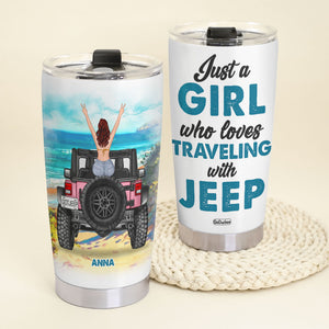 Personalized Gifts For Her Tumbler Just A Girl Who Loves Traveling-Homacus