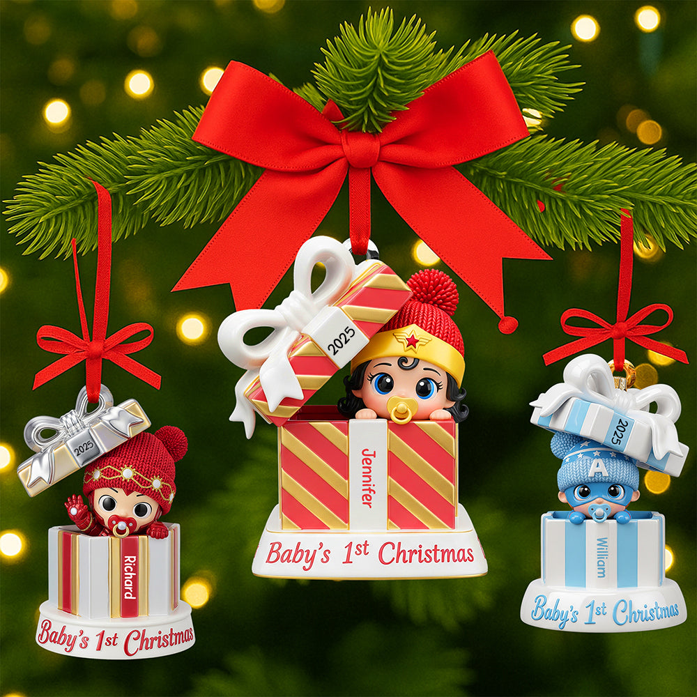 Baby’s First Christmas Ornament - Personalized Gifts For Kids 05naqn200825-Homacus