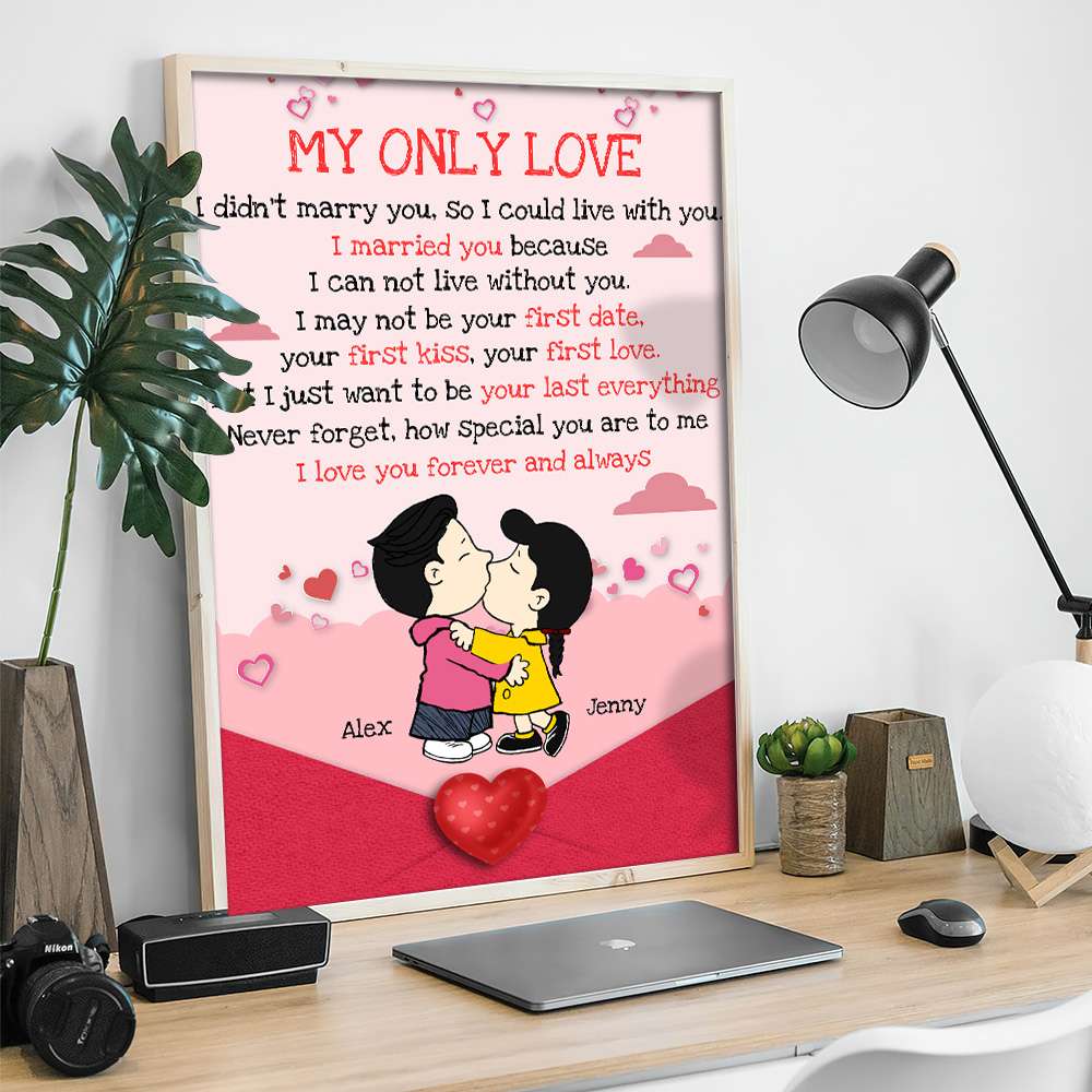 Personalized Gifts For Cartoon Lover Canvas Poster Couple Valentine 04XQMH051224HG-Homacus