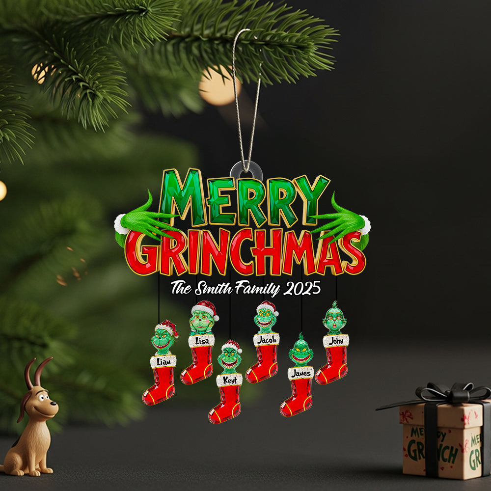 Ruby Socks Family Christmas Ornament Personalized Gifts For Family 01OHDT260825-Homacus