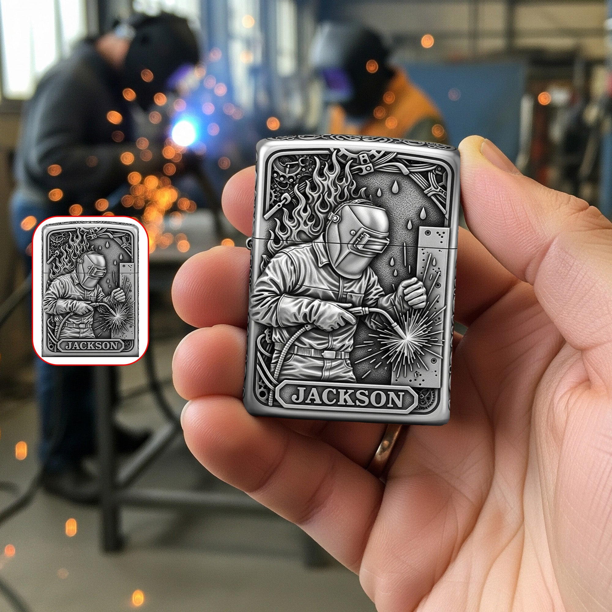 Welder Lighter - Personalized Gift For Lighter Welder 03NAMG070825-Homacus