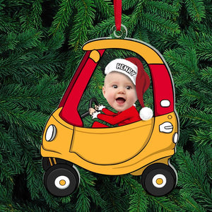 Custom Photo Gifts For Kids Driving Car Acrylic Ornament 04KALU131124-Homacus