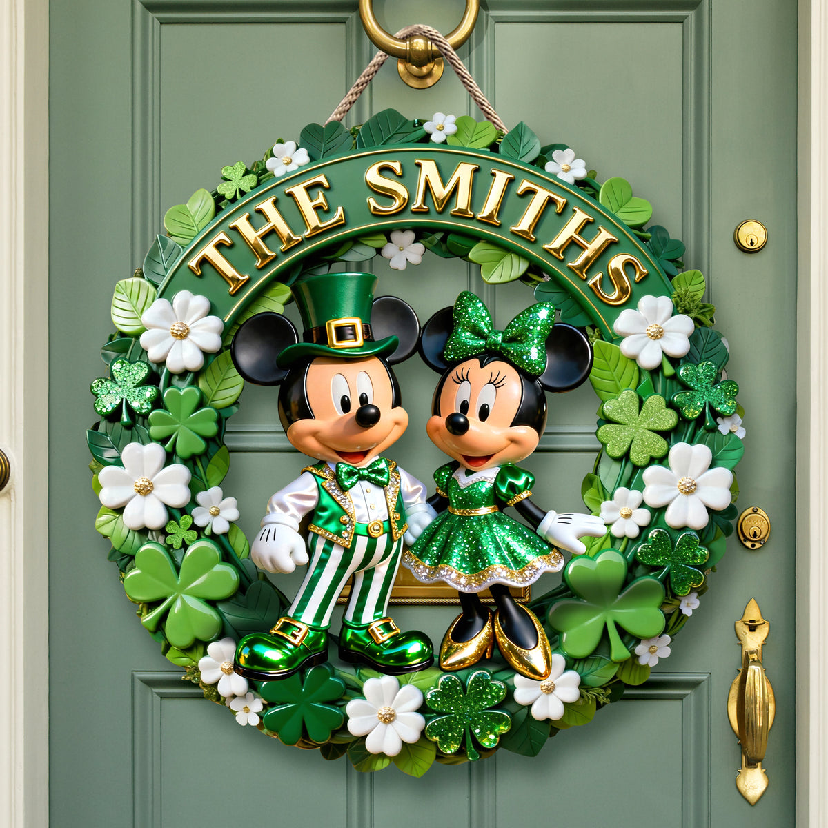 St Patrick's Day Couple 1 Layer Wood Sign - Personalized Gifts For Family Wood Sign 02PGQN050226-Homacus