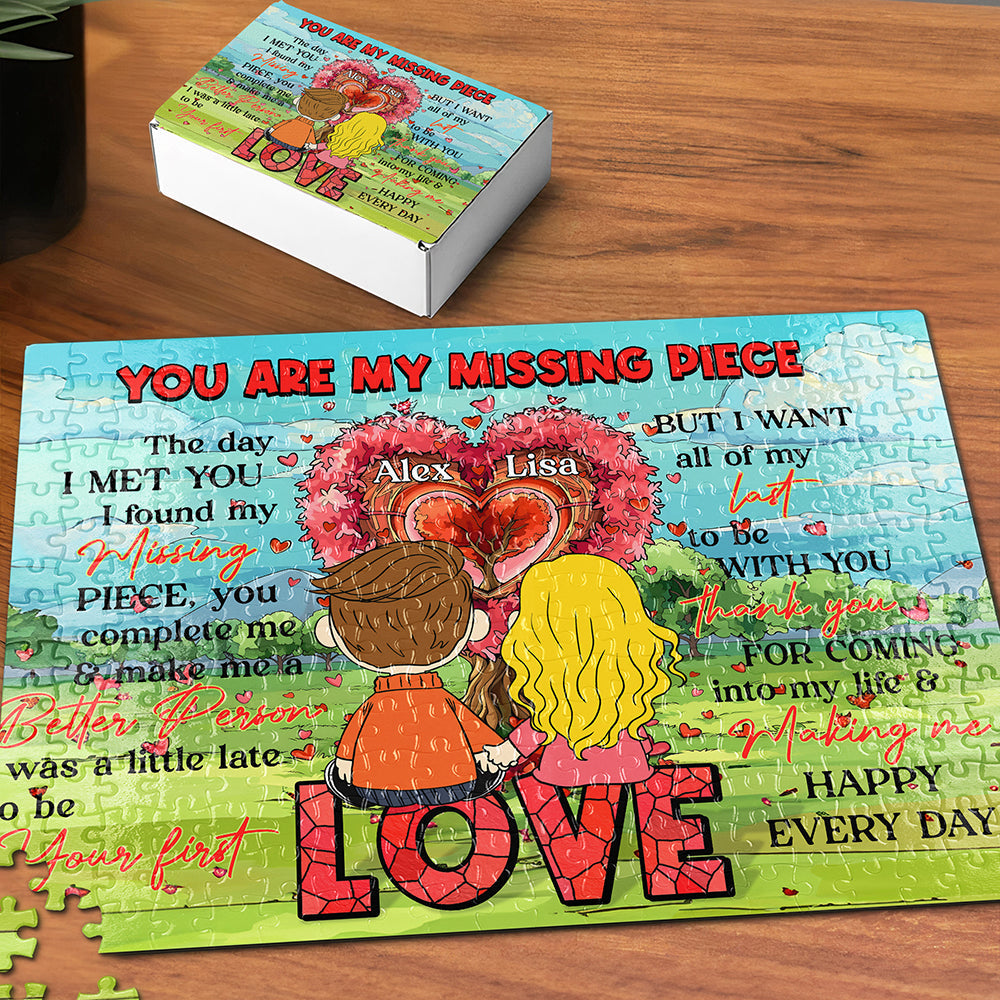 Personalized Gifts For Couple Lover Jigsaw Puzzle We are my missing piece 04XQMH121224HG-Homacus