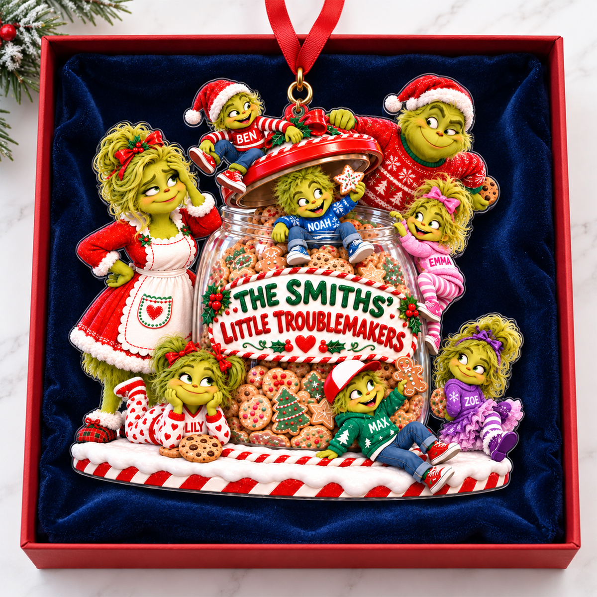 Little Troublemakers Family Ornament - Personalized Christmas Gifts 03haqn211026-Homacus