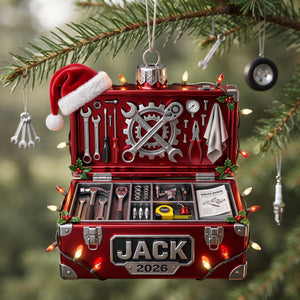 Mechanical Box Ornament - Personalized Gifts For Mechanic Christmas Ornament 09PGLU191026-Homacus