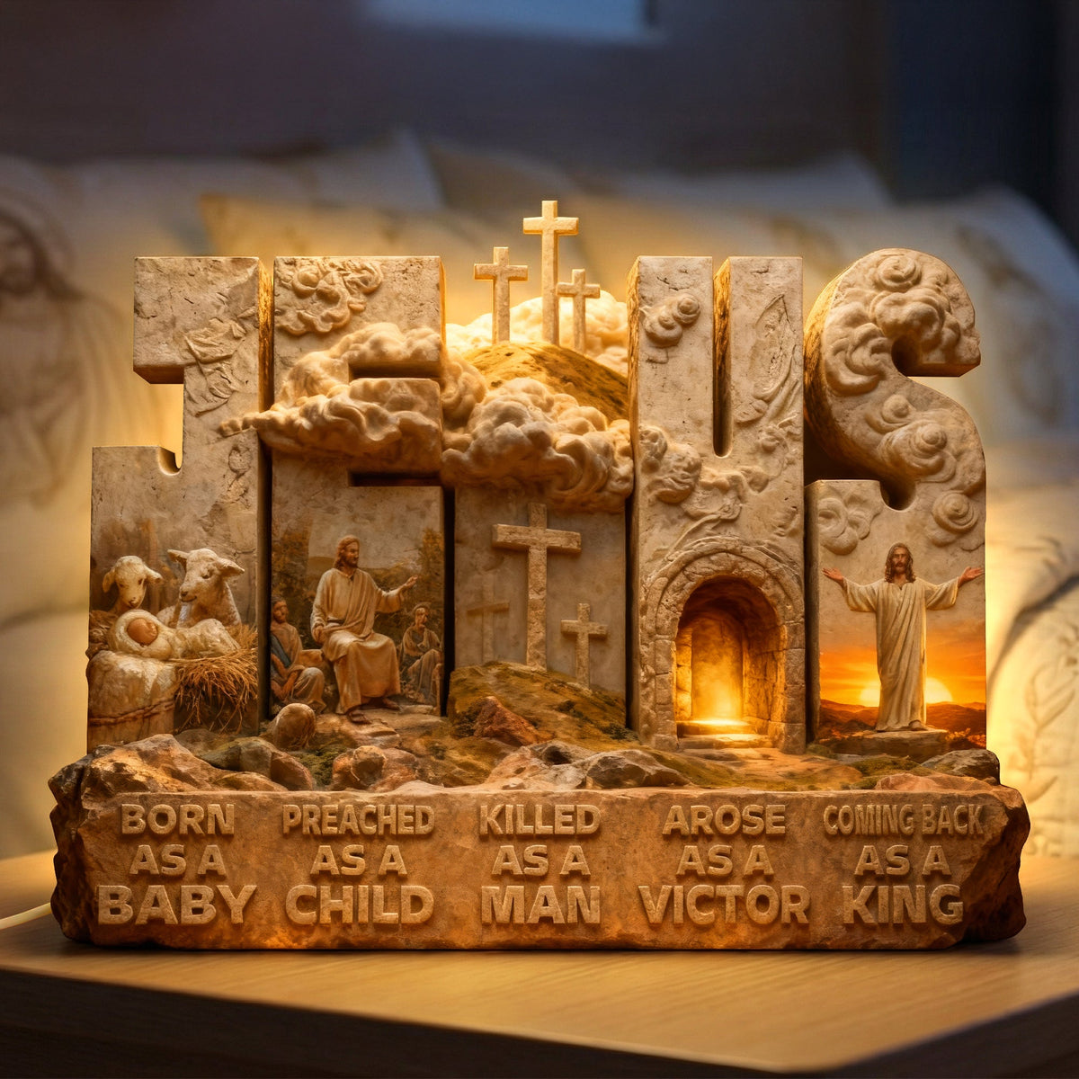 Praise The Lord Jesus Christ Light Box - Easter Gifts For Christians 07qhqn290126-Homacus