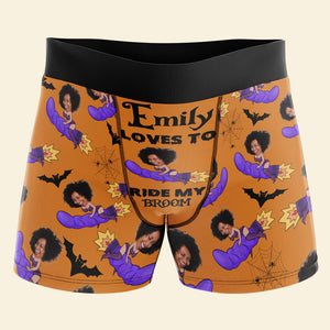 Custom Photo Gifts For Halloween Men's Boxers Loves To Ride My Broom 01xqdc050824-Homacus