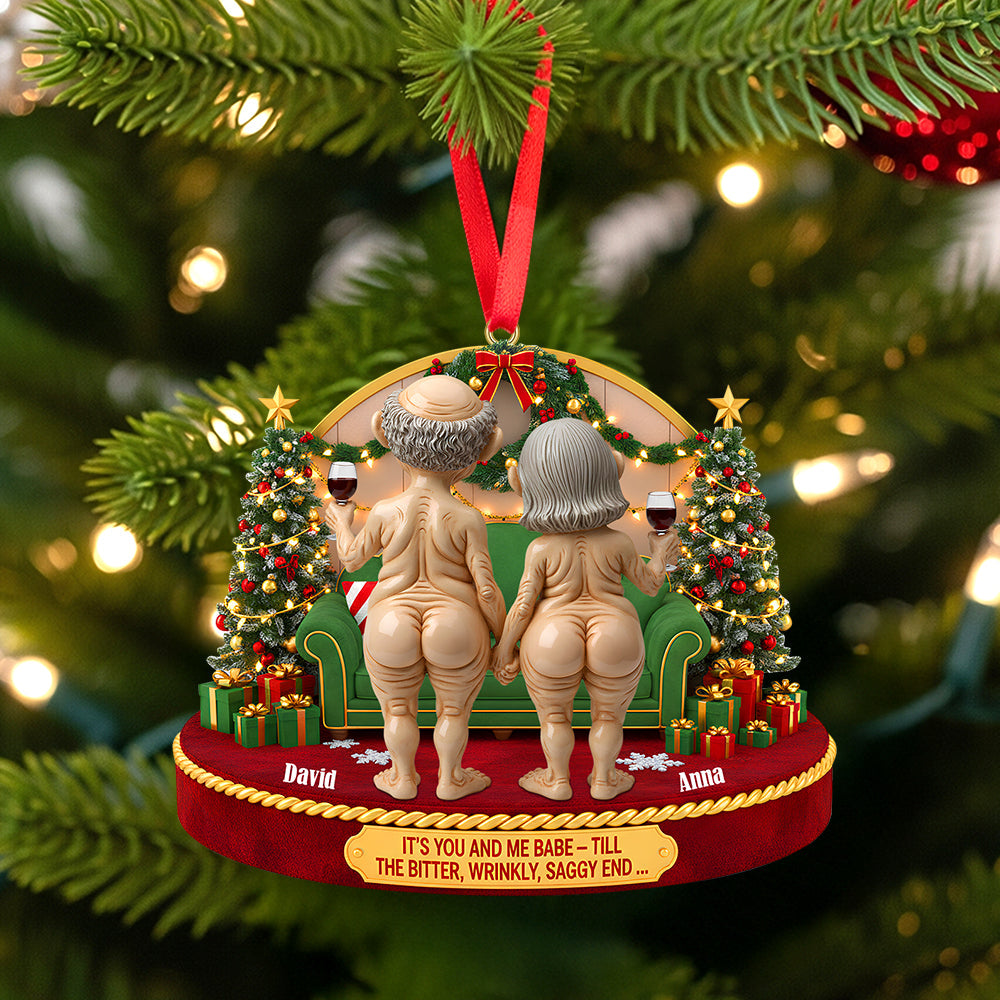 Personalized Gifts For Drinking Lover Old Couple Christmas Ornament 01natn230925-Homacus