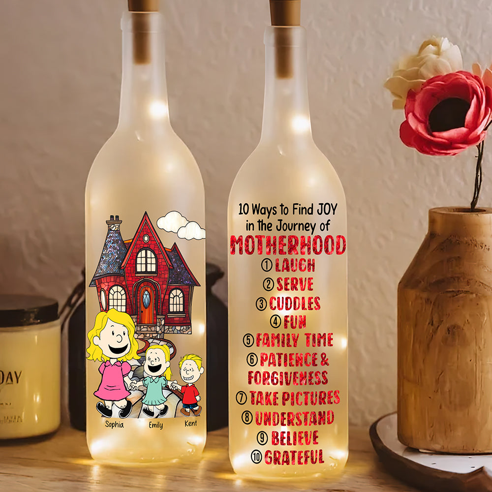 Personalized Gifts For Mom Bottle Lamp 05tgqn060325hh The Journey Of Motherhood-Homacus