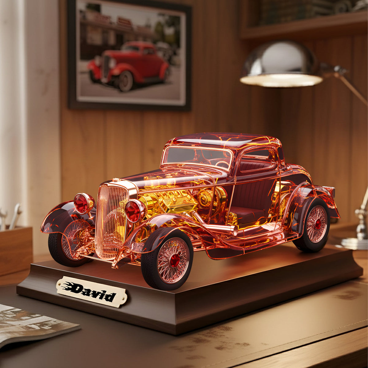 Hot Rod Car Acrylic Plaque – Personalized Gifts For Hot Rod Lovers 07kilu161225-Homacus