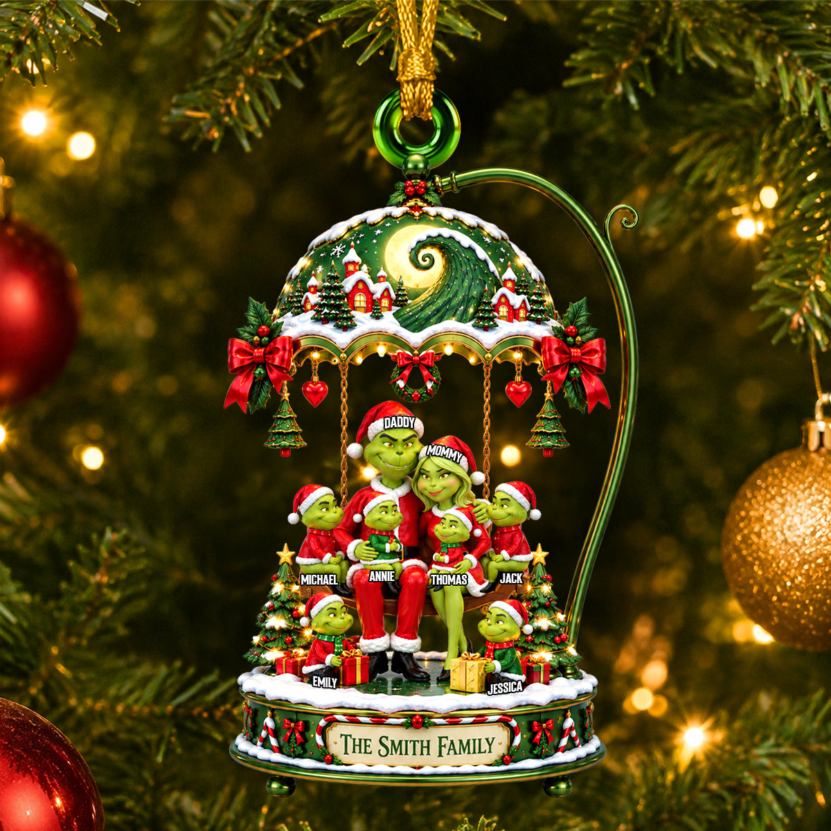 Whimsical Family Acrylic Ornament - Personalized Gifts for Family 01ohdh100926