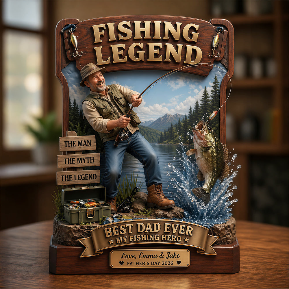 Fishing Legend Acrylic Plaque - Custom Photo Gifts For Fishing Dads 04tydt300426-Homacus
