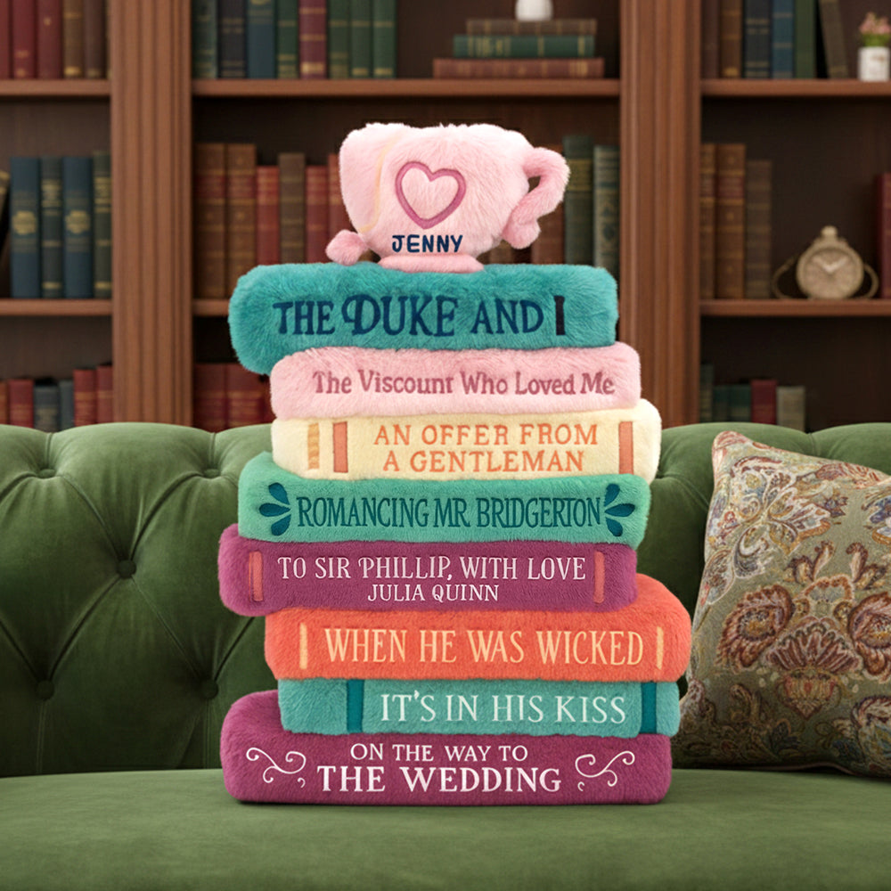 Book Stack Custom Shaped Pillow - Personalized Gifts For Book Lovers 03natn031225-Homacus