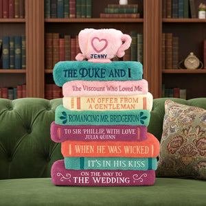 Book Stack Custom Shaped Pillow - Personalized Gifts For Book Lovers 03natn031225-Homacus