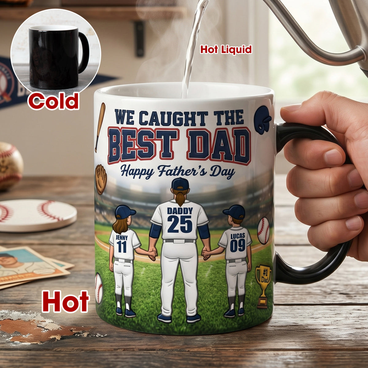 Best Dad Base Ball Magic Coffee Mug - Personalized Gifts For Father's Day 01hutn050526-Homacus