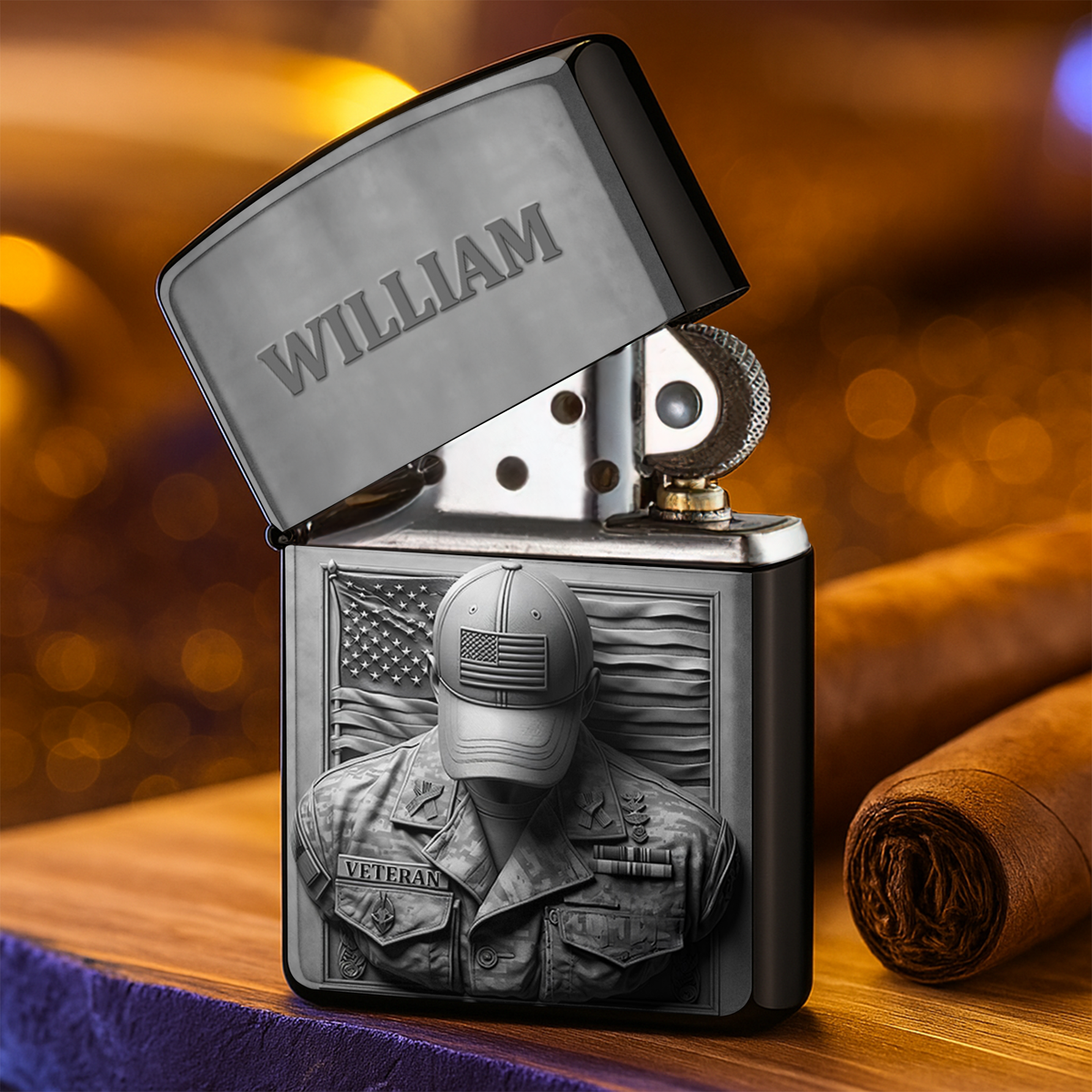 Patriot Veteran Lighter - Personalized Gift For Veteran 08HULU190725-Homacus