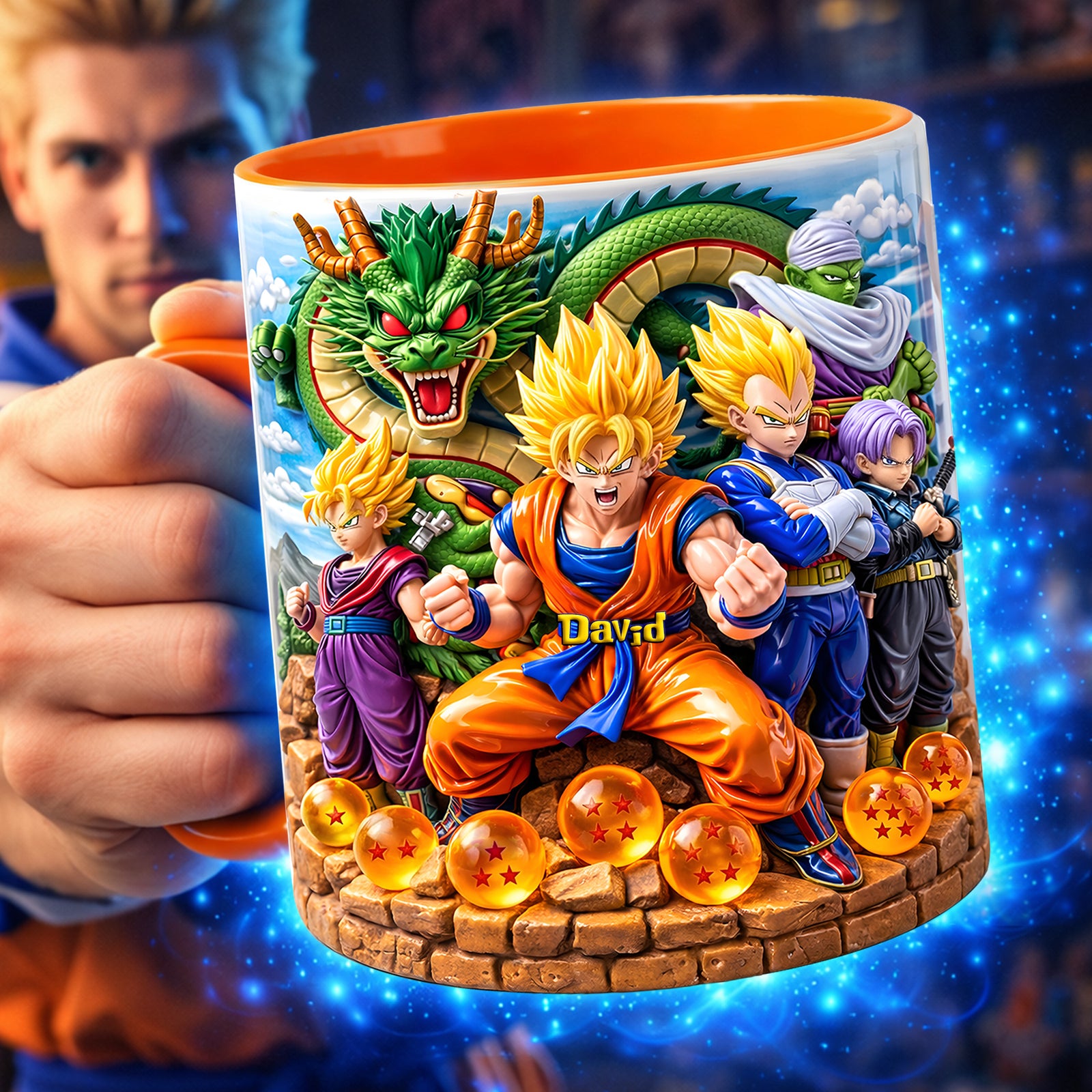 Legendary Warrior Energy Accent Mug - Personalized Gifts For Anime Fans Coffee Mug 05TYLU180326-Homacus