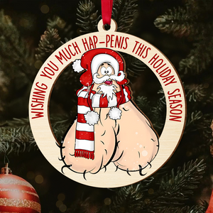 Funny Christmas Gifts For Couple Wood Ornament 01ohpu091024-Homacus