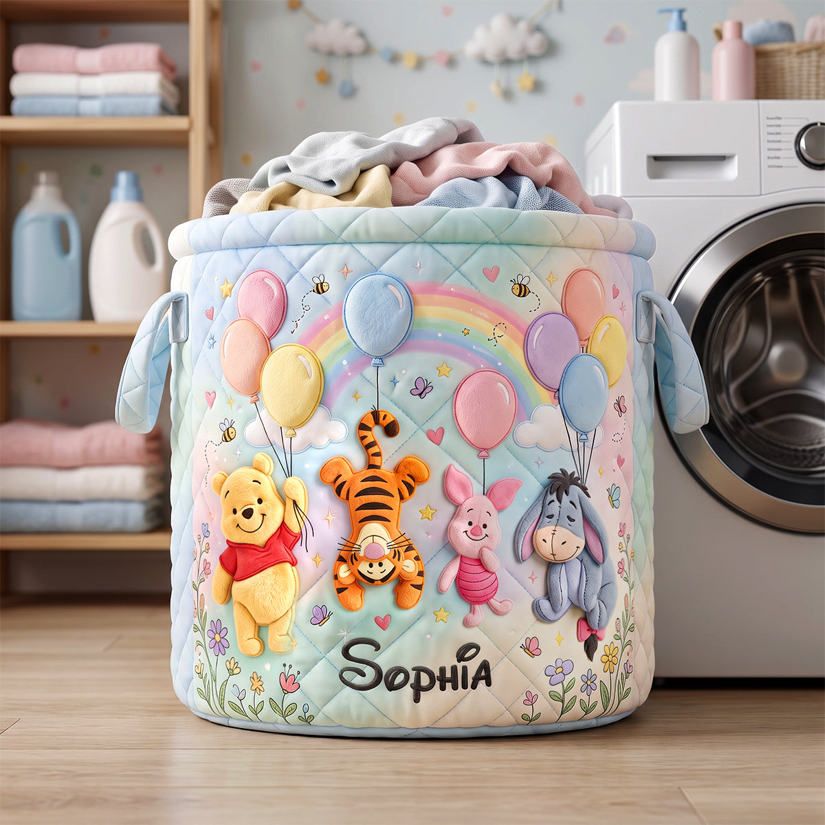 Woodland Friends Laundry Basket - Personalized Gifts 02nadh160726-Homacus