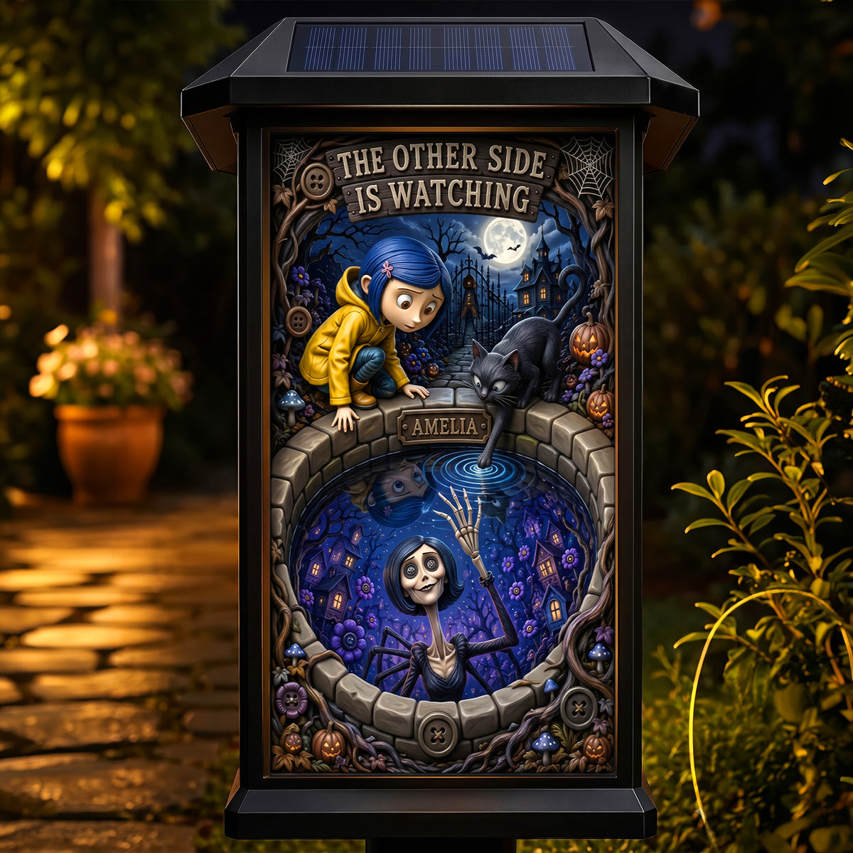 Gothic Fairytale Solar Power Garden Lamp - Personalized Gifts For Halloween 07haqn210826