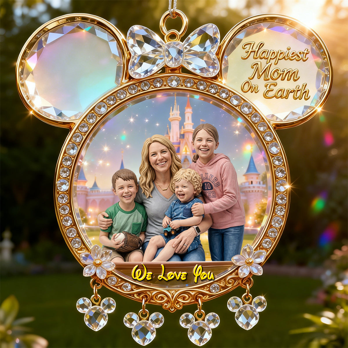 Love You Mom Suncatcher - Custom Photo Gifts For Mothers 04natn240326-Homacus