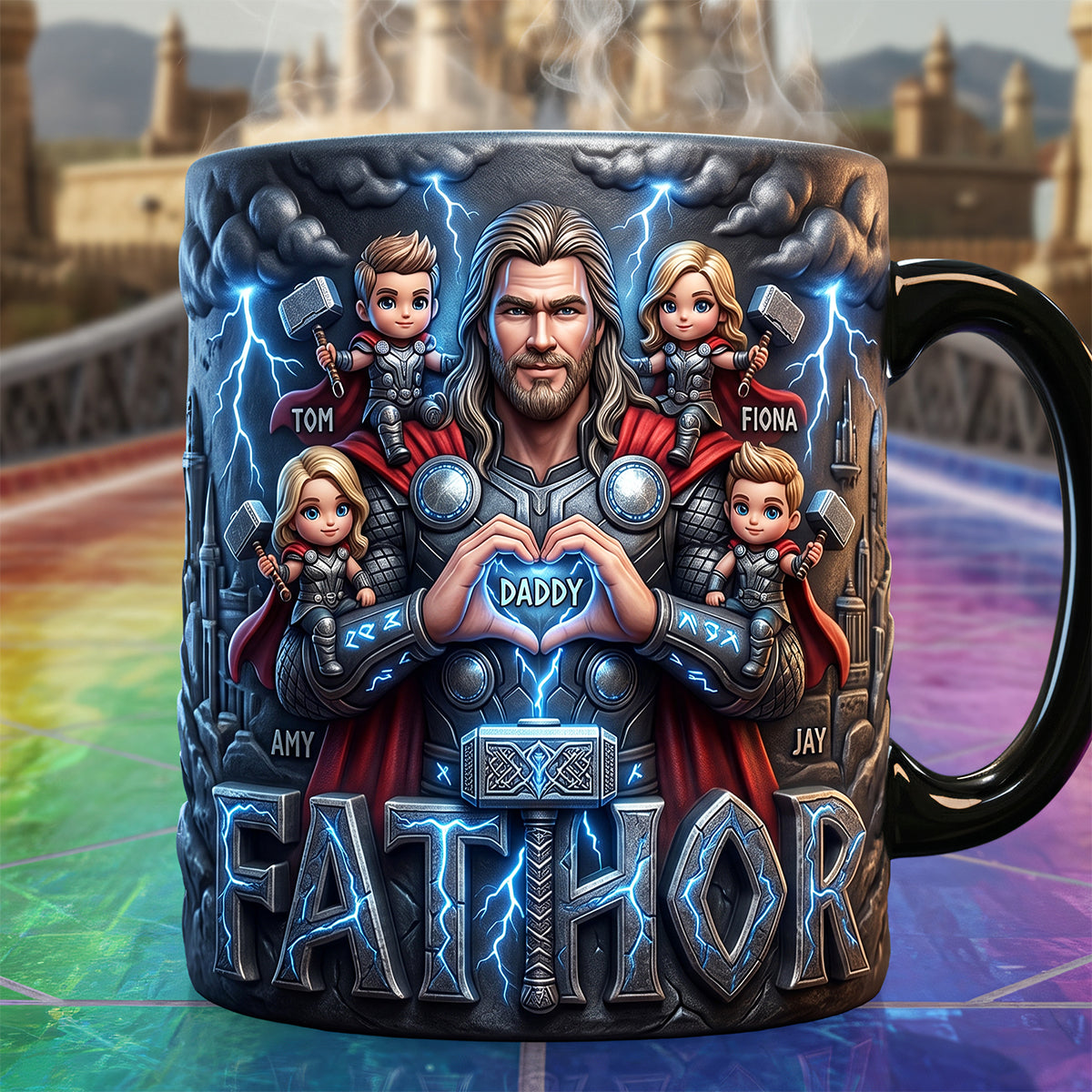 Power Dad Magic Mug - Personalized Gifts For Dad 04PATA200426-Homacus