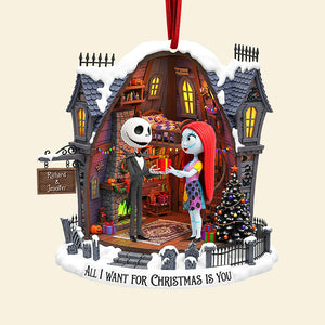 Spooky Couple Christmas Ornament - Personalized Gifts For Couple 02pgqn120925-Homacus