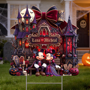 Midnight Romance A Love Tale Yard Sign - Personalized Halloween Gifts For Couples 022padh110826-Homacus