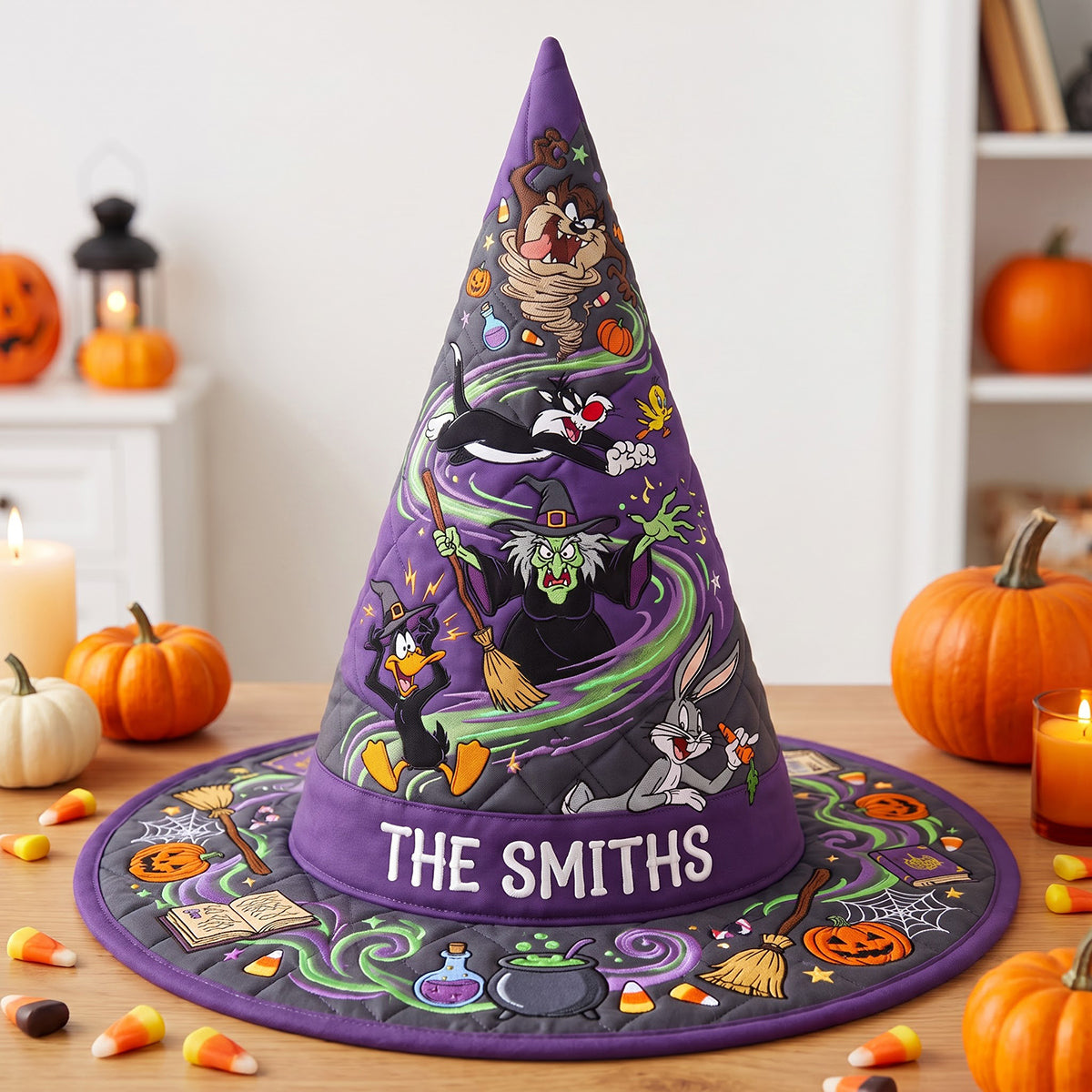 Spooky Quilted Witch Hat - Personalized Gifts For Halloween 02hatn140826