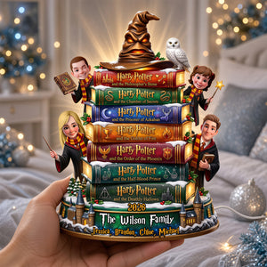 Bookstack Family Light Box - Personalized Gifts For Christmas Family Acrylic Light Box 04TYDT211026-Homacus