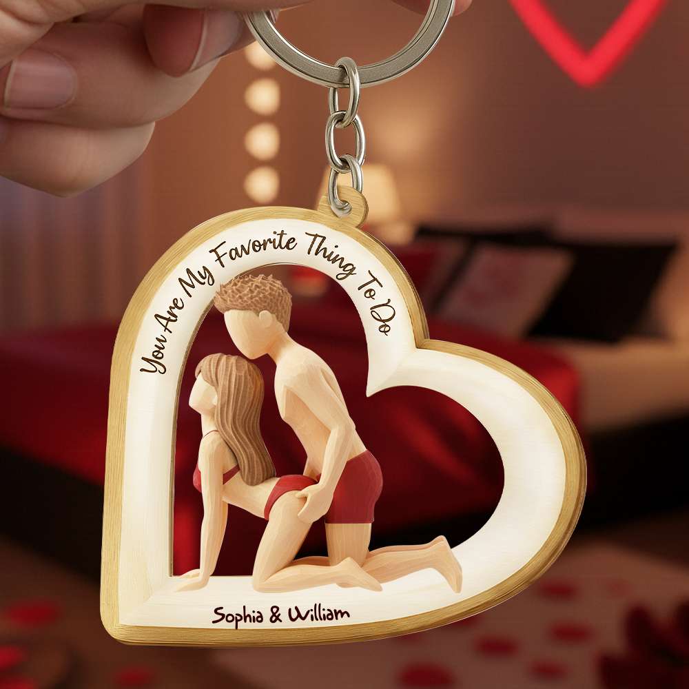 You Are My Favorite Thing Acrylic Keychain - Personalized Gift For Couples 06OHLU011225-Homacus