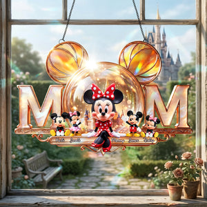 Cute Mom and Kids Suncatcher Ornament - Personalized Gifts For Mother 01tota170426-Homacus