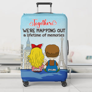 Personalized Gifts For Couples Luggage Cover Holding Hand Couple 02TOLU040125HG-Homacus