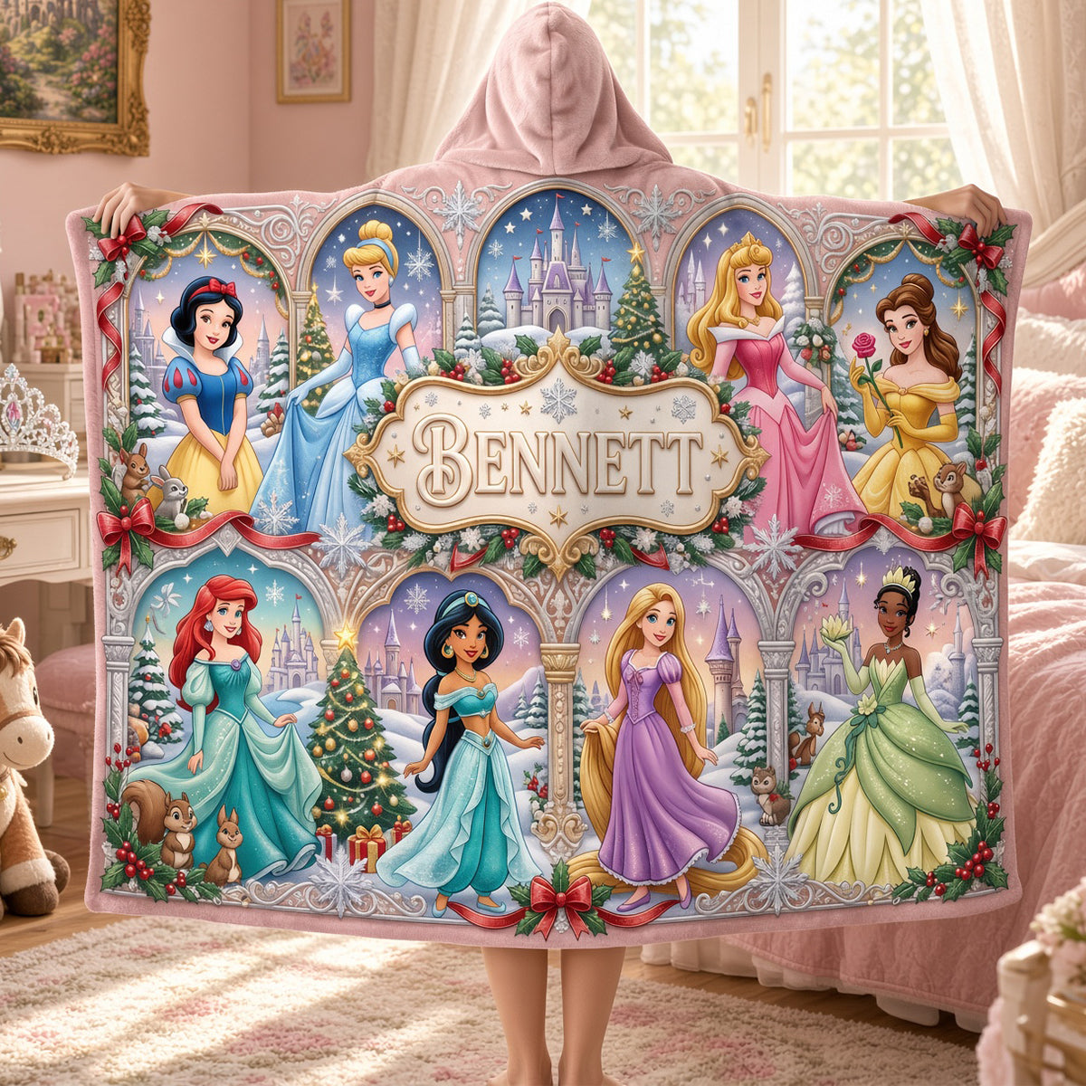 Fairy Tale Christmas Hood Blanket - Personalized Gifts For Kid 03patn261026-Homacus