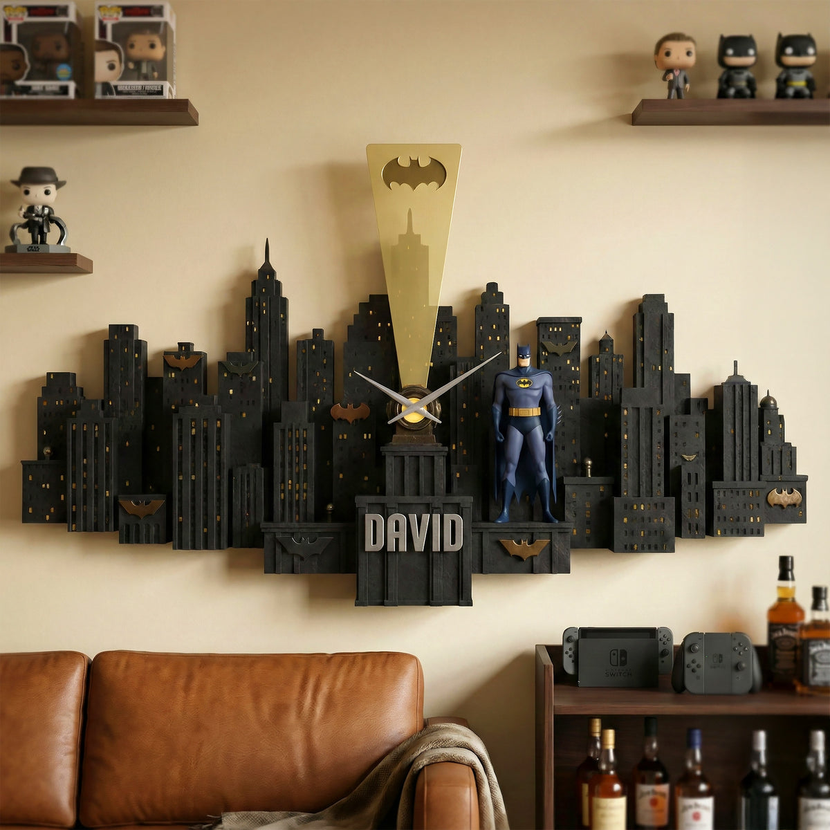 City Skyline Wall Clock - Personalized Gifts For Hero Lovers 04kimg261225-Homacus