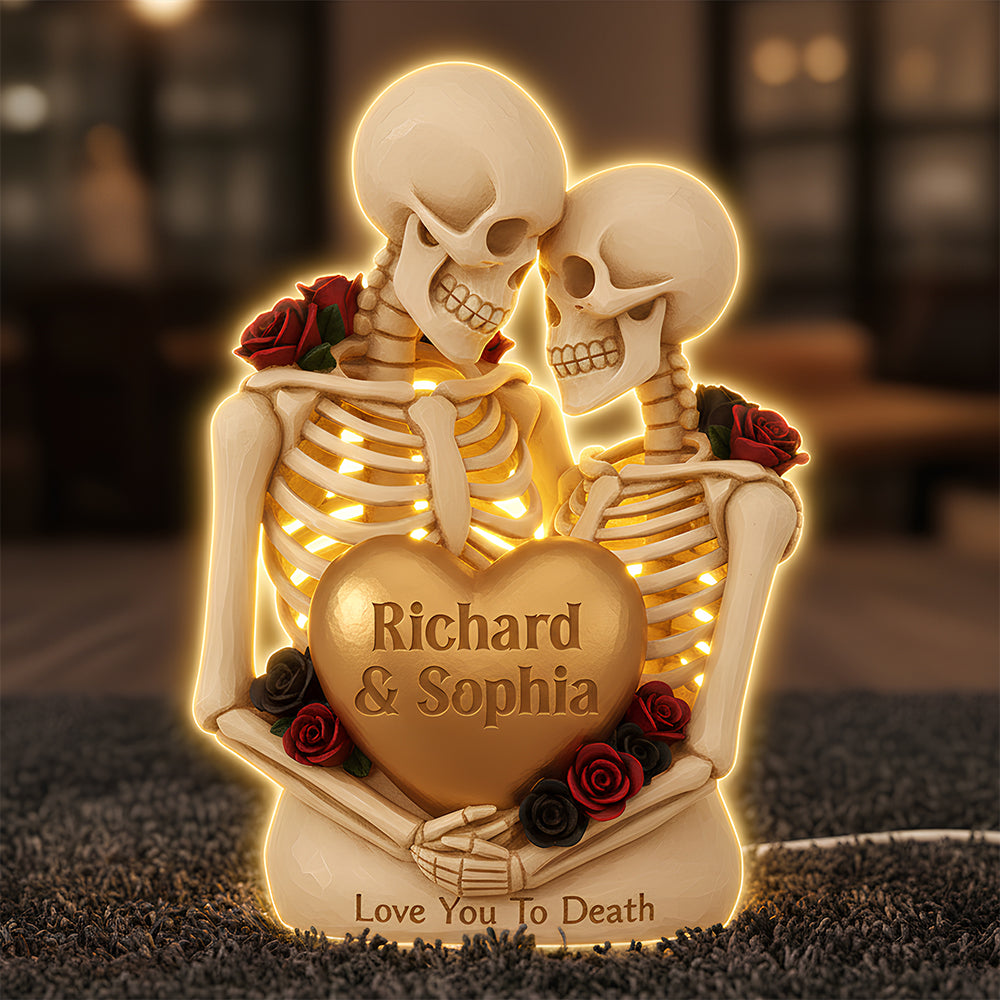 Skeleton Couple Light Box - Personalized Gift For Couples 02NADT031225-Homacus