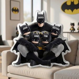 Shadow Dad And Kids Custom Shape Pillow - Personalized Gifts For Dads 04ohlu250426-Homacus