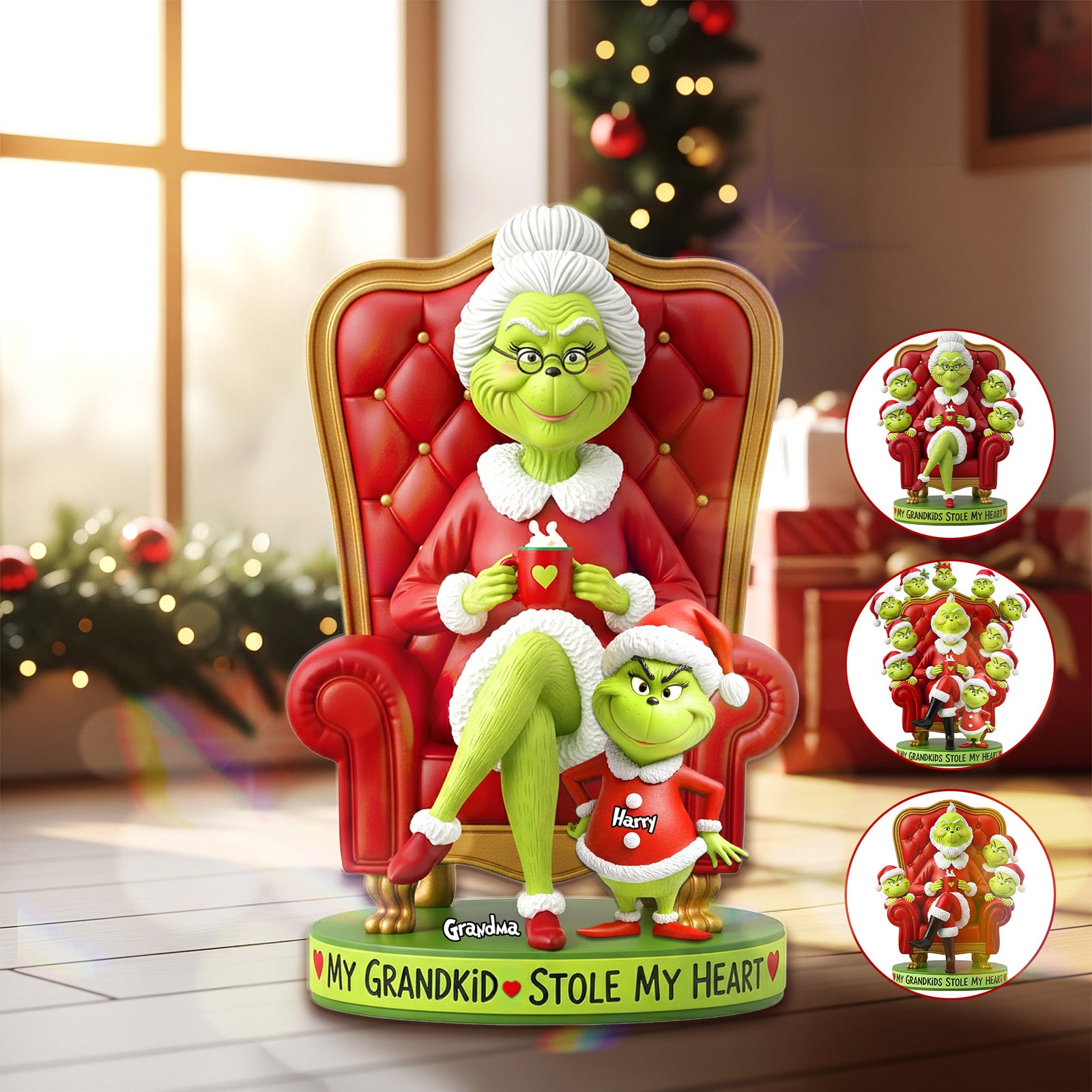 Grandkids Acrylic Plaque - Personalized Gifts For Grandparent Christmas Plaque 03HUMG170925-Homacus